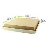 Kraft Cardboard Lid for 210WOODTRAY31 L:12.2in W:12.2in H:2.36in - 10 pcs Kraft Cardboard Lid for 210WOODTRAY31 L:12.2in W:12.2in H:2.36in - 10 pcs